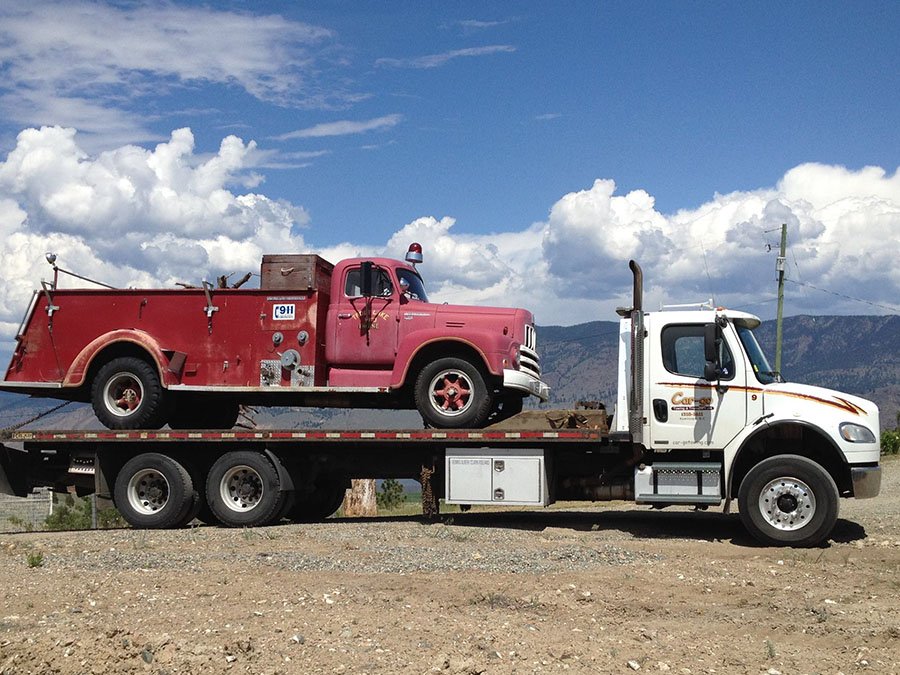 large truck flat bed towing kamloops bc
